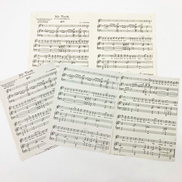 Ashford "My Task" Sheet Music Vocal Sacred Extra High Voice - Picture 3 of 4